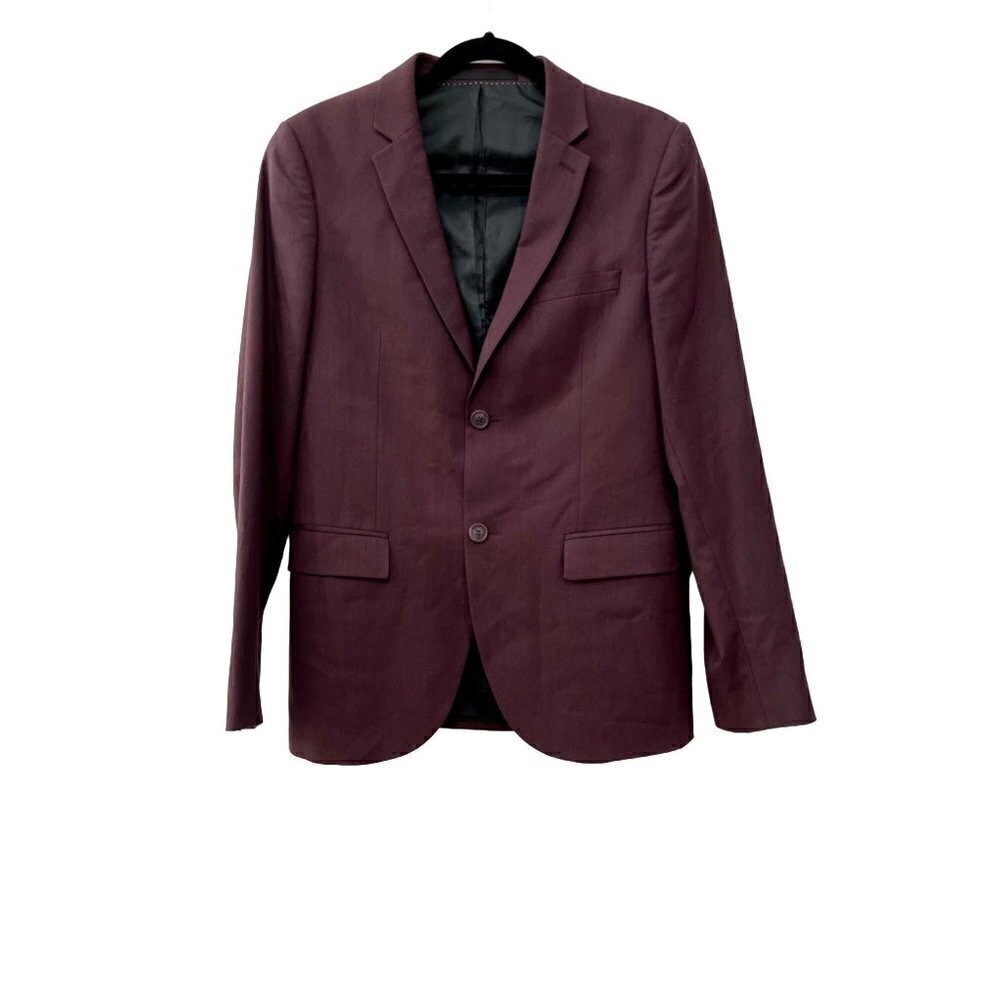 NWOT TOPMAN Size US 38 Skinny Suit Jacket Two Button color Berry